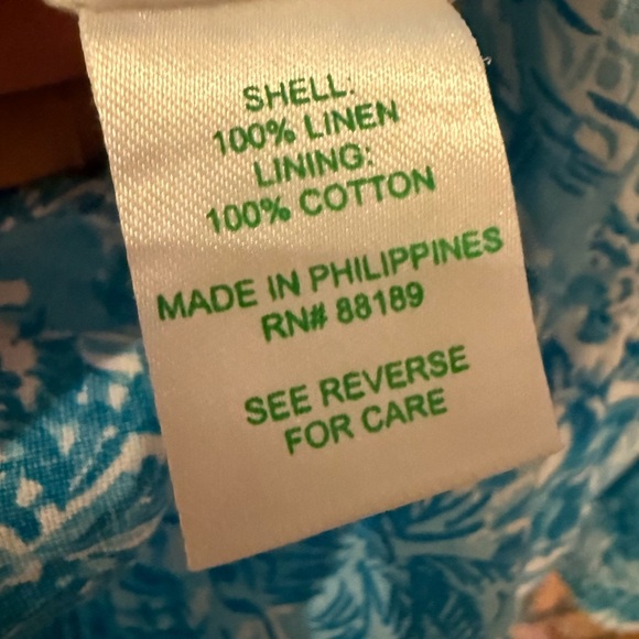 Lilly Pulitzer Amalfi Blue Sunny State of Mind Kylanne Elbow Sleeve Linen Dress - Picture 7 of 7